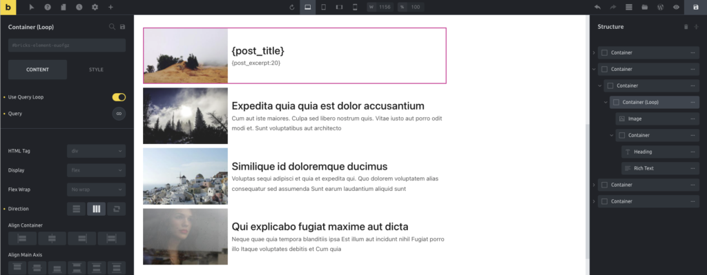 Custom Query Loop Builder - latest posts